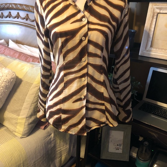 Michael kors button down blouse 1 - Picture 2 of 6